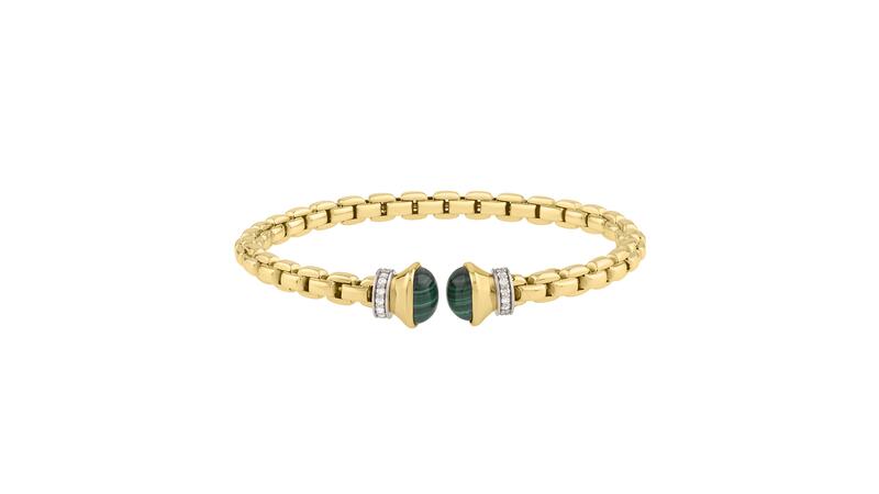 Venetian Link Bangle with Malachite